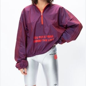 adidas Vera Wang  Purple Windbreaker Pullover with Red Accents